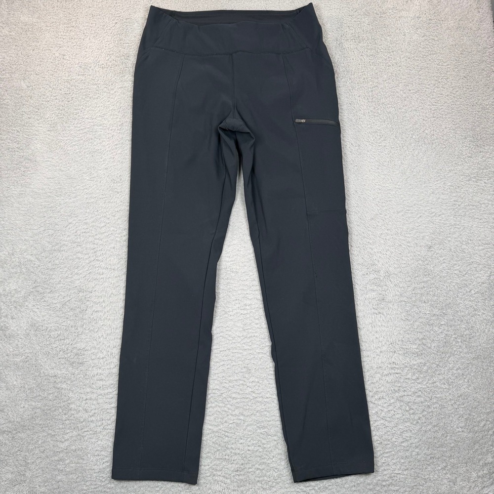 Columbia Womens Black Softshell Fleece Lined Straight Leg Hiking Pants Size L